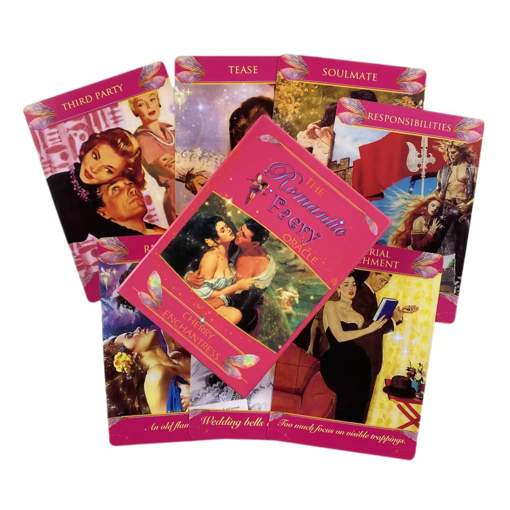 The Romance Angels Oracle Cards Divination Deck English Vision Edition Tarot Board Playing Game for Party
