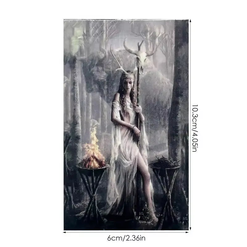 Runic Tarot Cards Fate Divination Tarot Deck Family Party Playing Board Game for Beginner Fortune Telling Game English Version