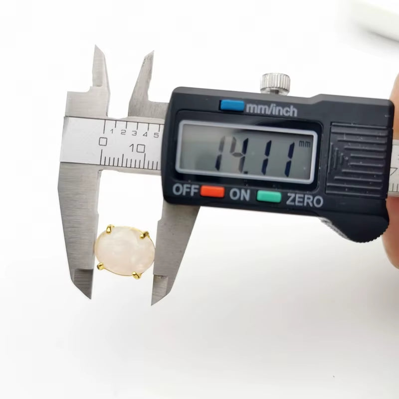 Oval Shape Stud Earrings Silver Color Natural Stone Faceted Pink Quartz Crystal Tiger Eye Lapis Lazuli Healing Jewelry Female